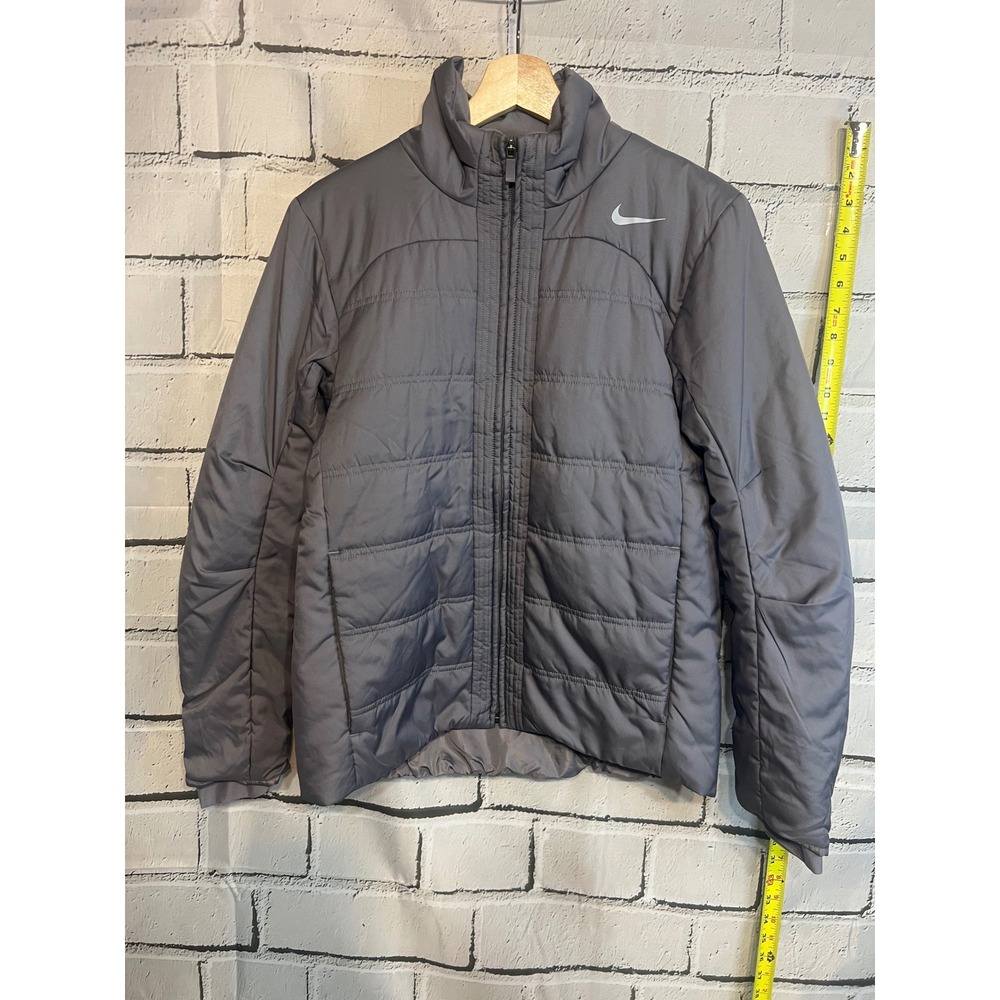 Nike Mens Gray Therma-FIT Synthetic Fill Puffer Jacket Size M 930320-036